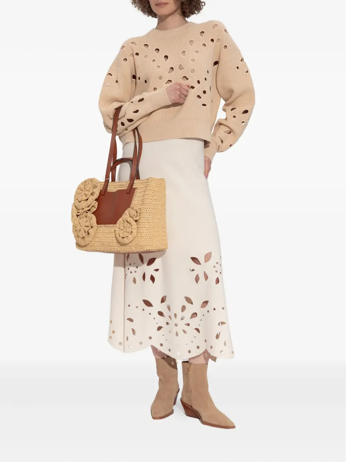 Ulla Johnson Vanessaカットアウトリブニットセーター - Neutrals - 画像2
