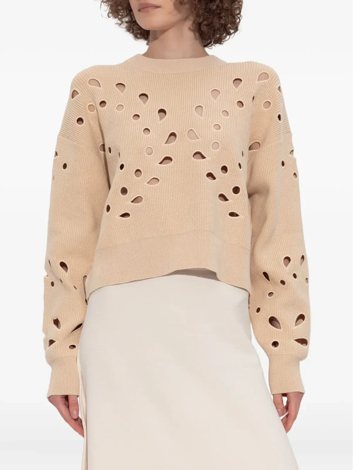 Ulla Johnson Vanessaカットアウトリブニットセーター - Neutrals - 画像3