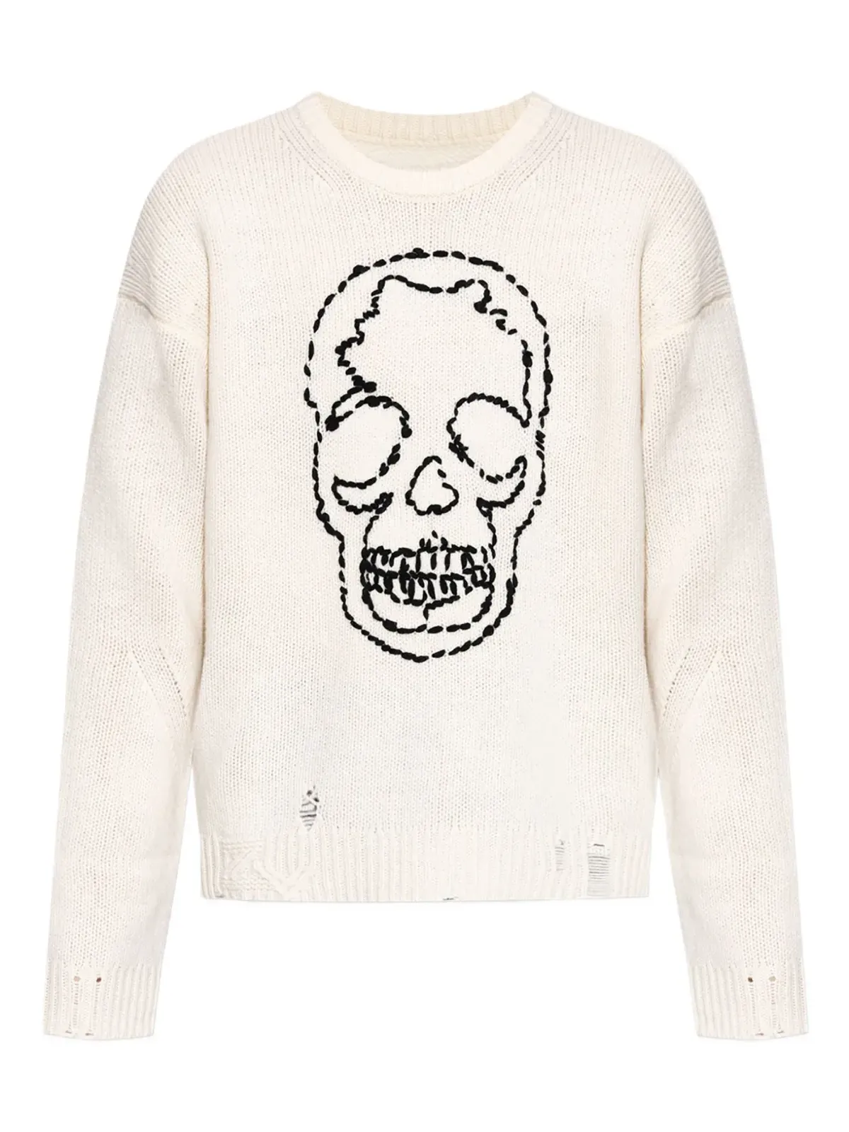 Zadig&Voltaire スカル刺繍入りダメージ加工ニットセーター - 画像1
