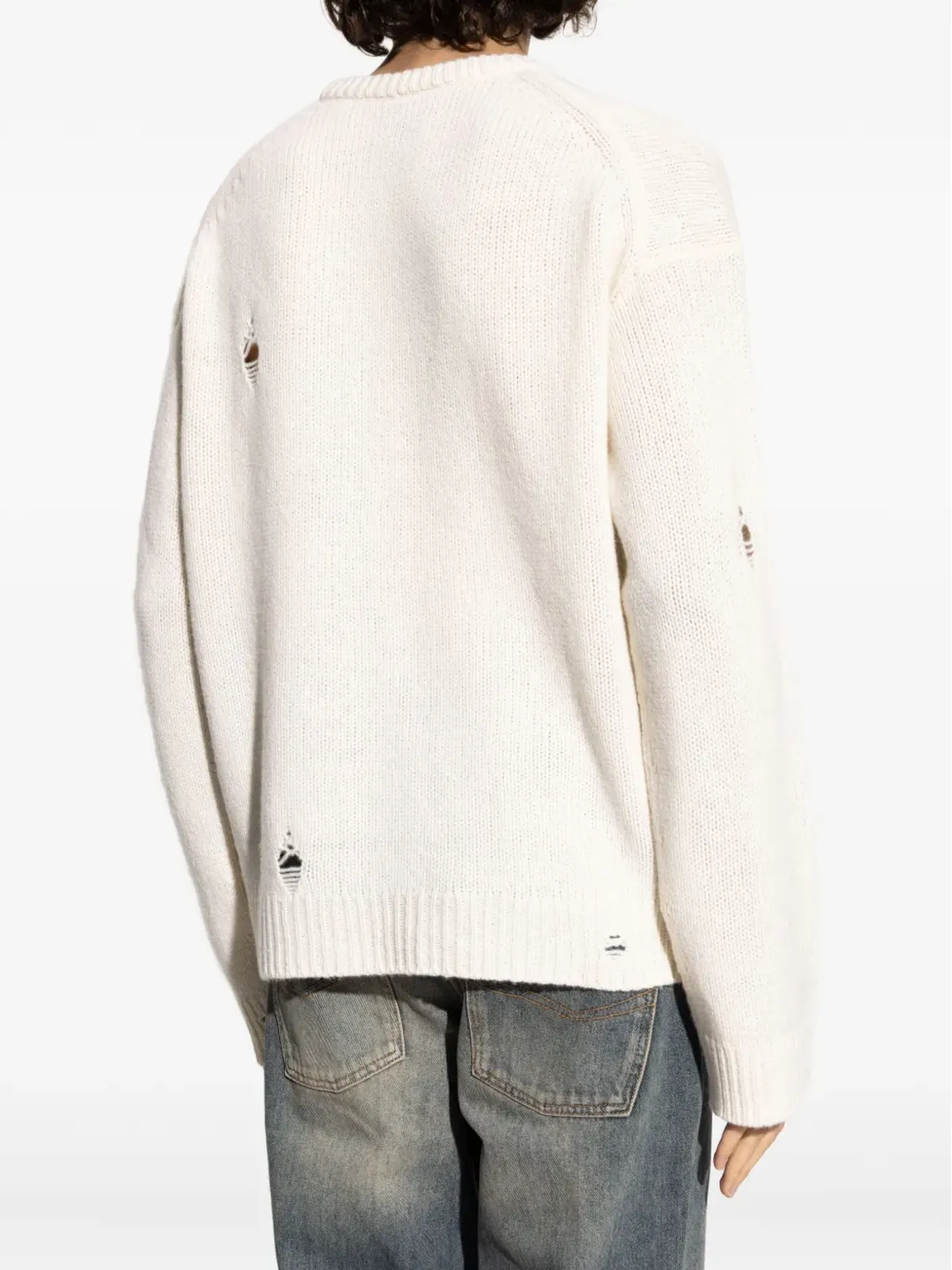 Zadig&Voltaire スカル刺繍入りダメージ加工ニットセーター - 画像4
