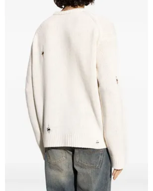Zadig&Voltaire スカル刺繍入りダメージ加工ニットセーター - サムネイル4