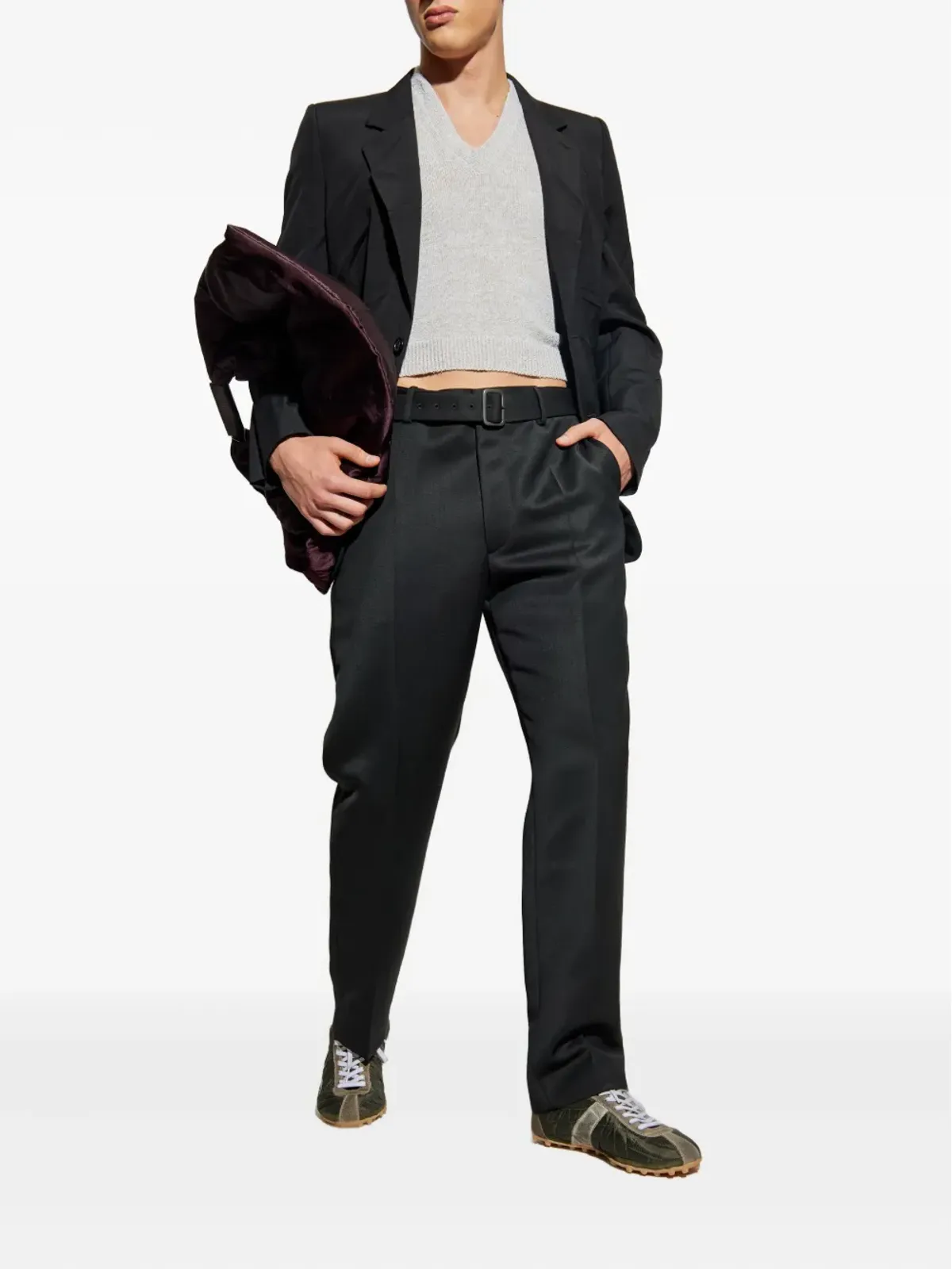 MM6 Maison Margiela ベルト付きパンツ - Black - 画像2