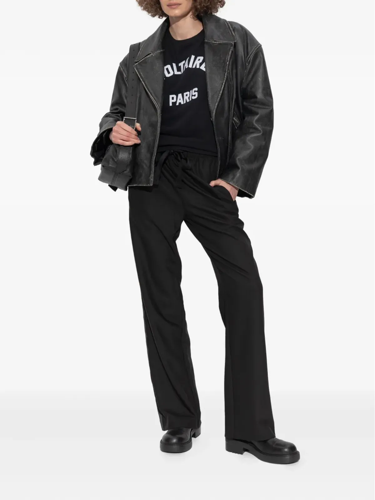Zadig&Voltaire ドローストリングサイドストライプパンツ - ブラック - 画像2