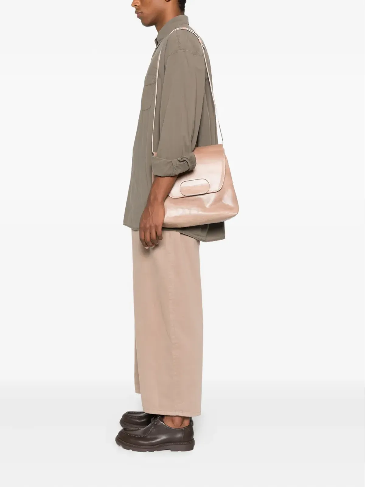 Cecchi De Rossi レザーフラップディテールショルダーバッグ - 画像2