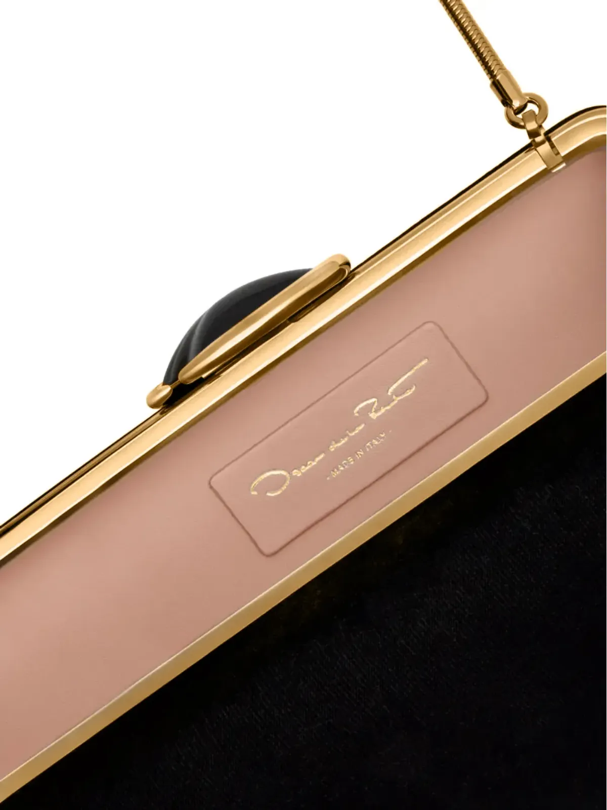 Oscar de la Renta O Minaudière ベルベット クラッチバッグ（ブラック） - 画像5