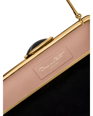 Oscar de la Renta O Minaudière ベルベット クラッチバッグ（ブラック） - サムネイル5