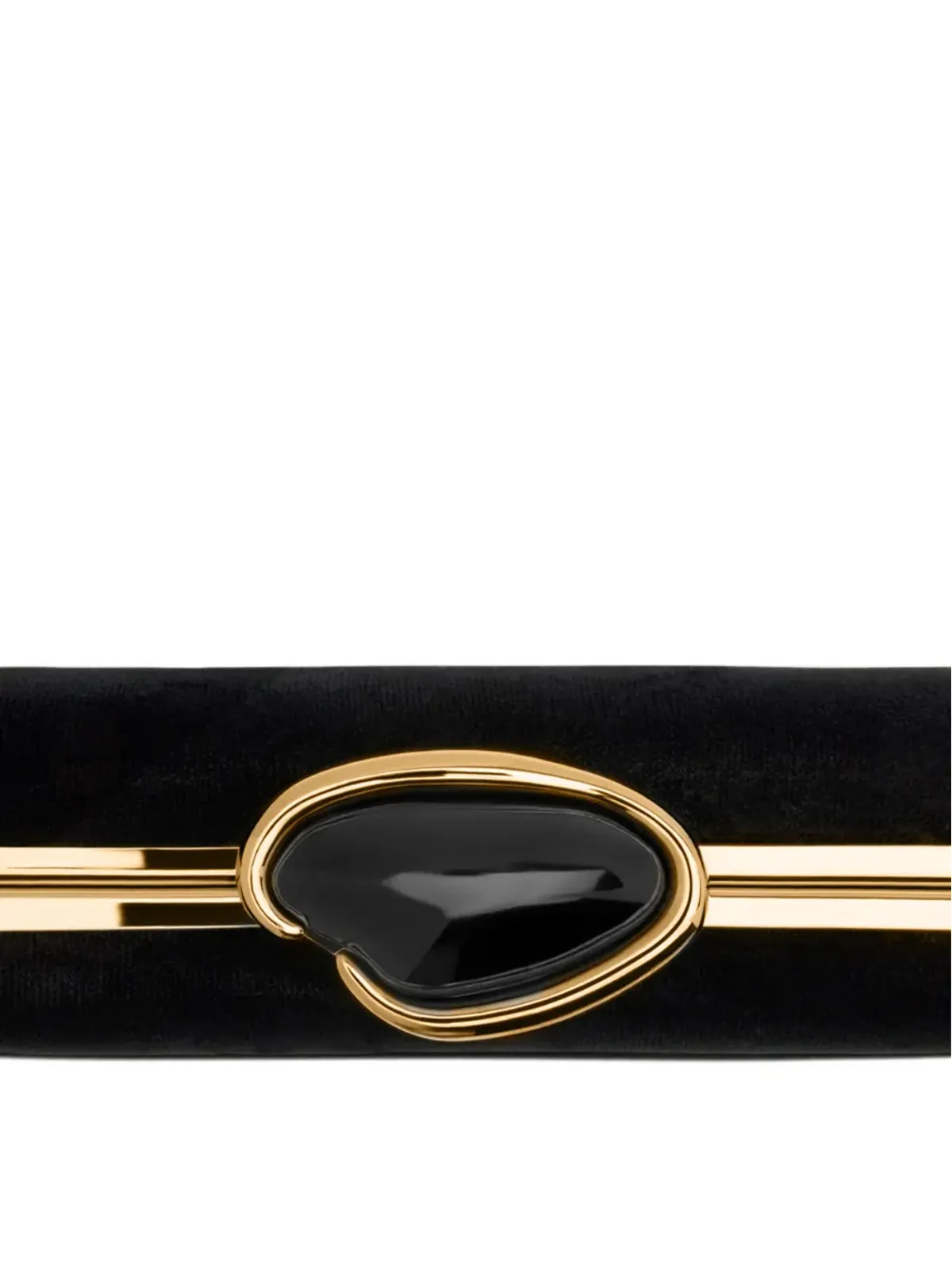 Oscar de la Renta O Minaudière ベルベット クラッチバッグ（ブラック） - 画像4