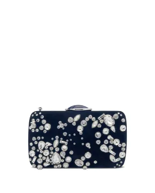 Oscar de la Renta クリスタル装飾ベルベットクラッチバッグ - サムネイル1