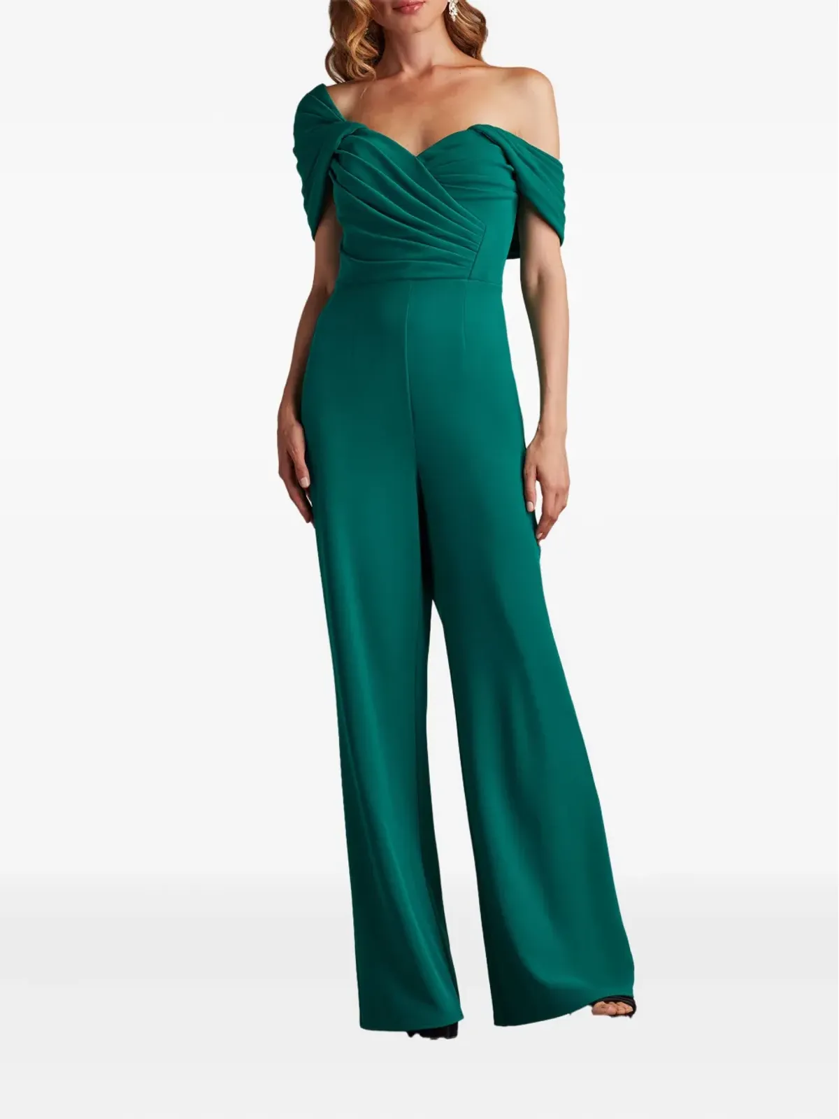 Tadashi Shoji ドレープのオフショルダージャンプスーツ - 画像2