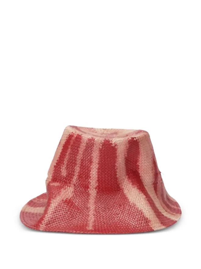 Yesey Yesey abstract-pattern woven hat - Redの商品画像