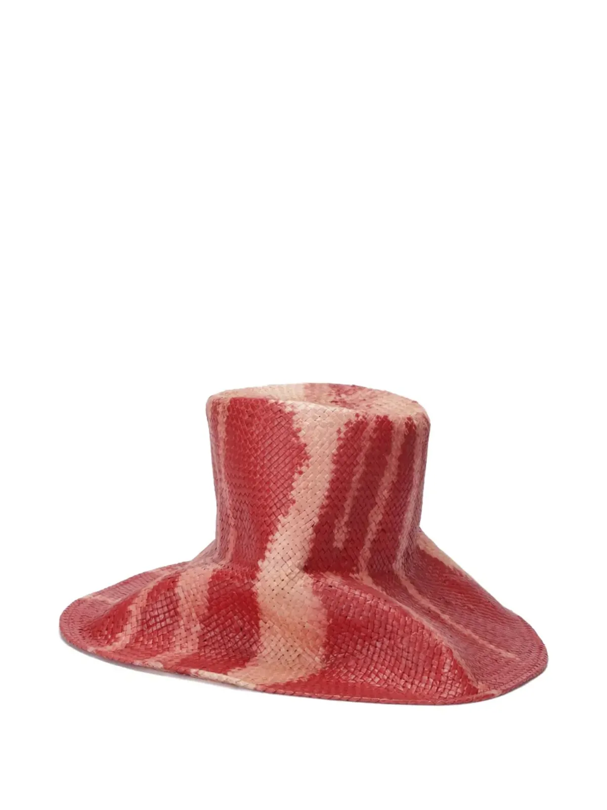 Yesey abstract-pattern woven hat - Red - 画像3