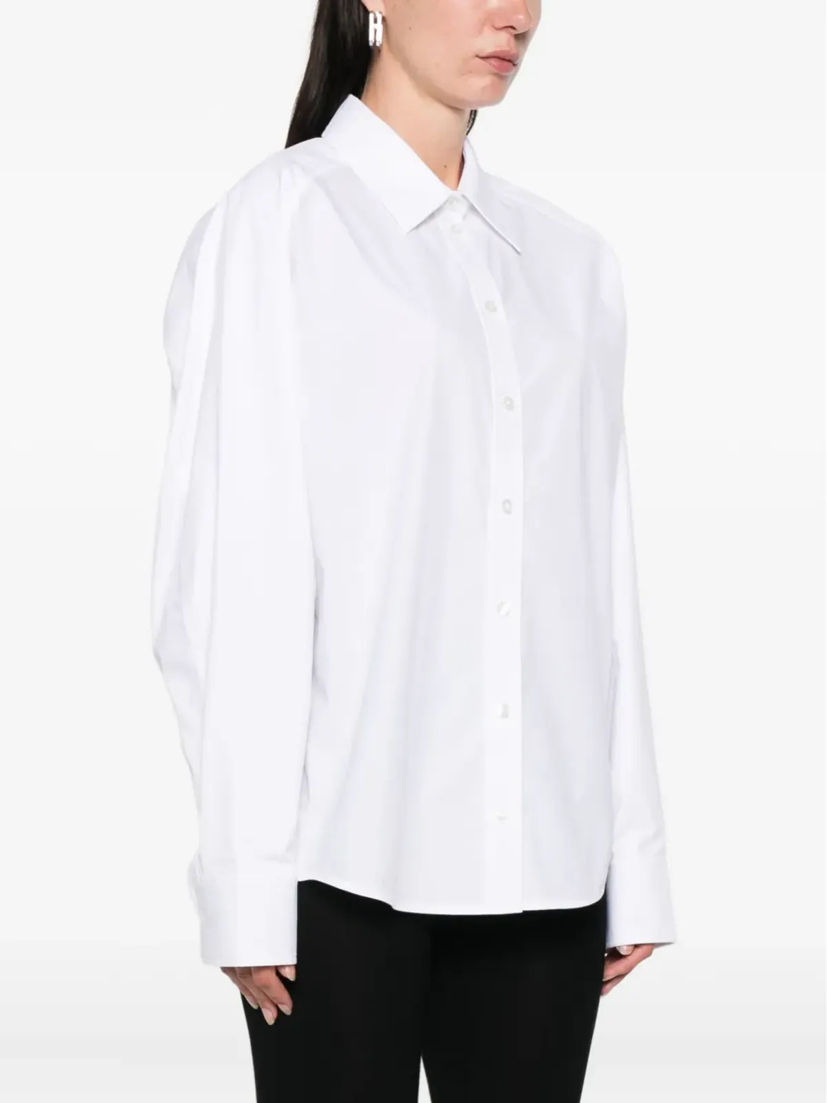 Alexander Wang オーバーサイズカラー コットンシャツ - White - 画像3