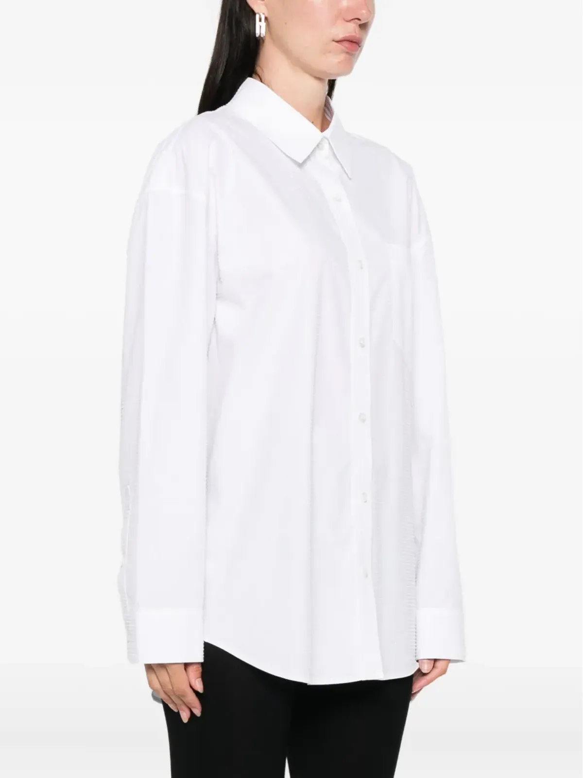 Alexander Wang チェストポケット付きコットンシャツ - ホワイト - 画像3