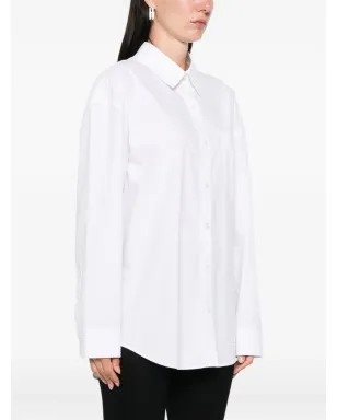 Alexander Wang チェストポケット付きコットンシャツ - ホワイト - サムネイル3
