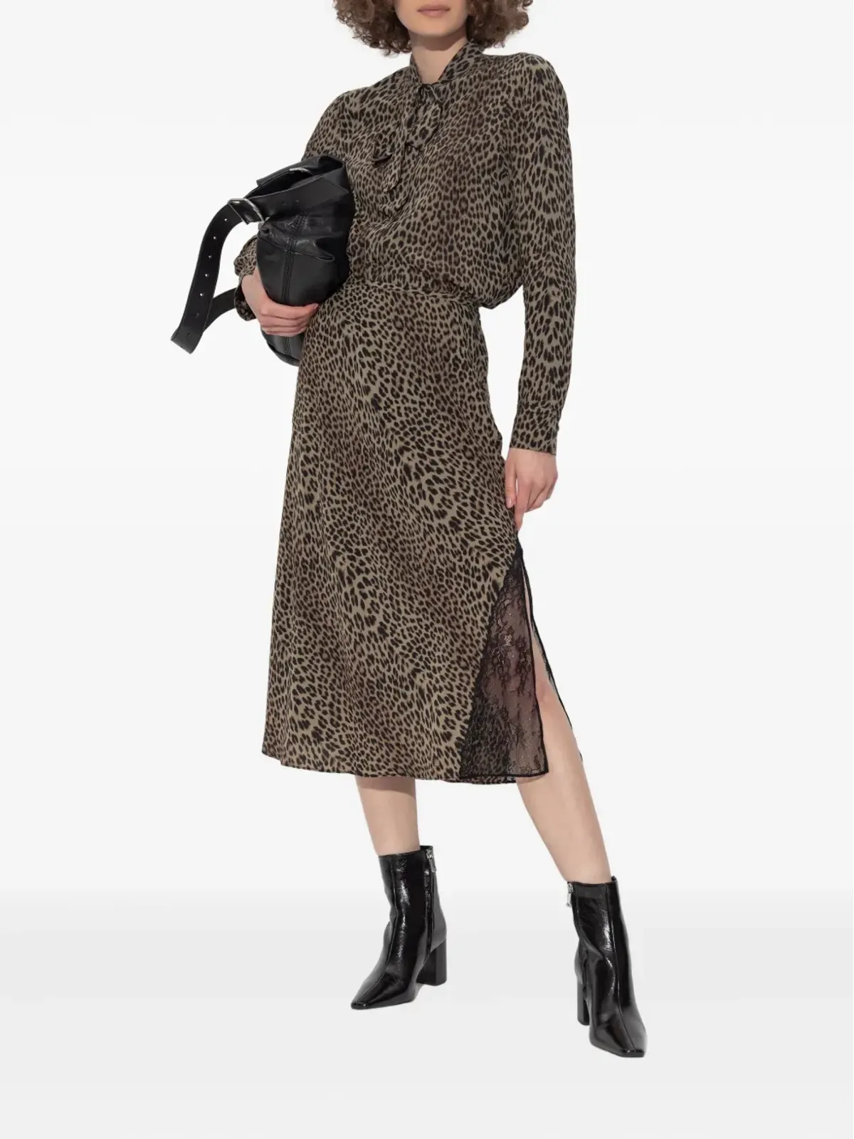 Zadig&Voltaire レオパードプリント タイネック ブラウス - 画像2