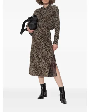 Zadig&Voltaire レオパードプリント タイネック ブラウス - サムネイル2