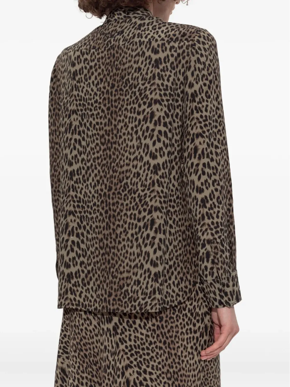 Zadig&Voltaire レオパードプリント タイネック ブラウス - 画像4