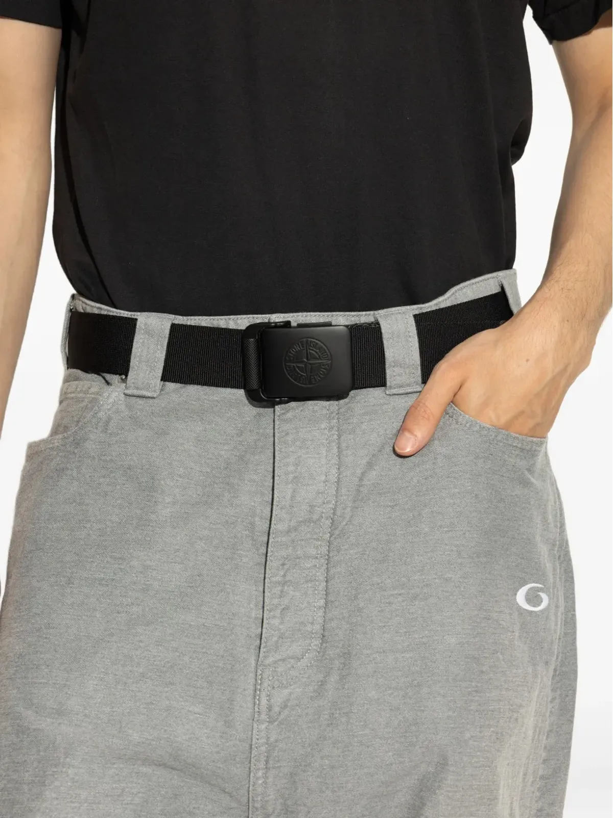 Stone Island コンパスロゴバックルベルト - 画像4