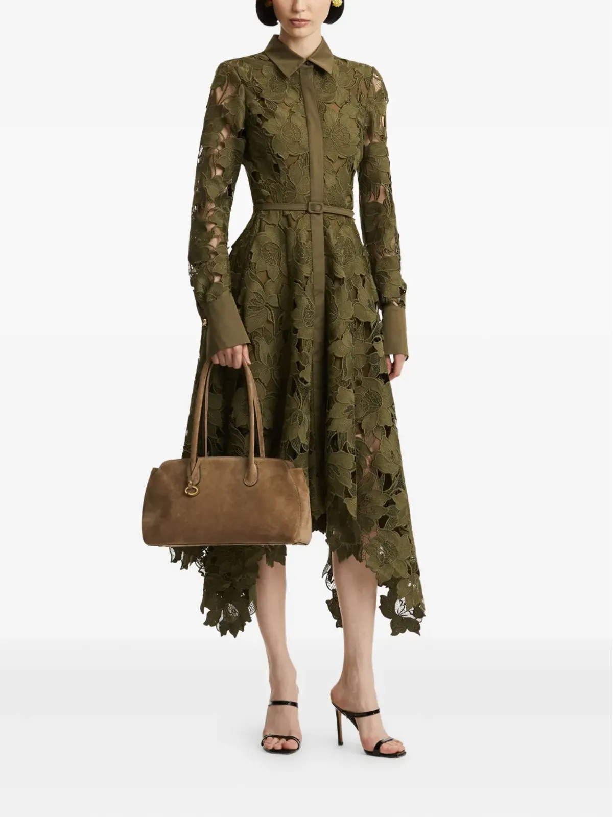 Oscar de la Renta アスター スエード ショルダーバッグ - 画像2
