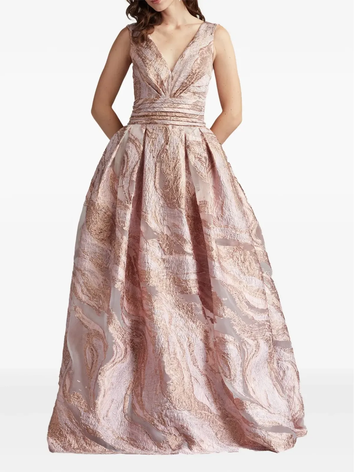 Tadashi Shoji フォンテーヌ ガウン ドレス - 画像2