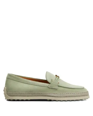 Tod's ラフィア・トリム付きスエード ローファー - サムネイル1