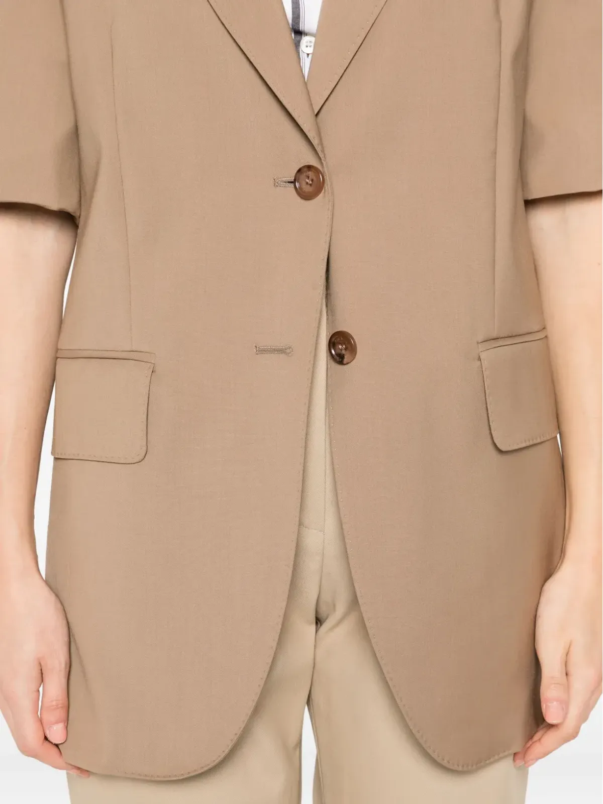 Max Mara OTTUSO 半袖ノッチドラペル ブレザー - 画像5