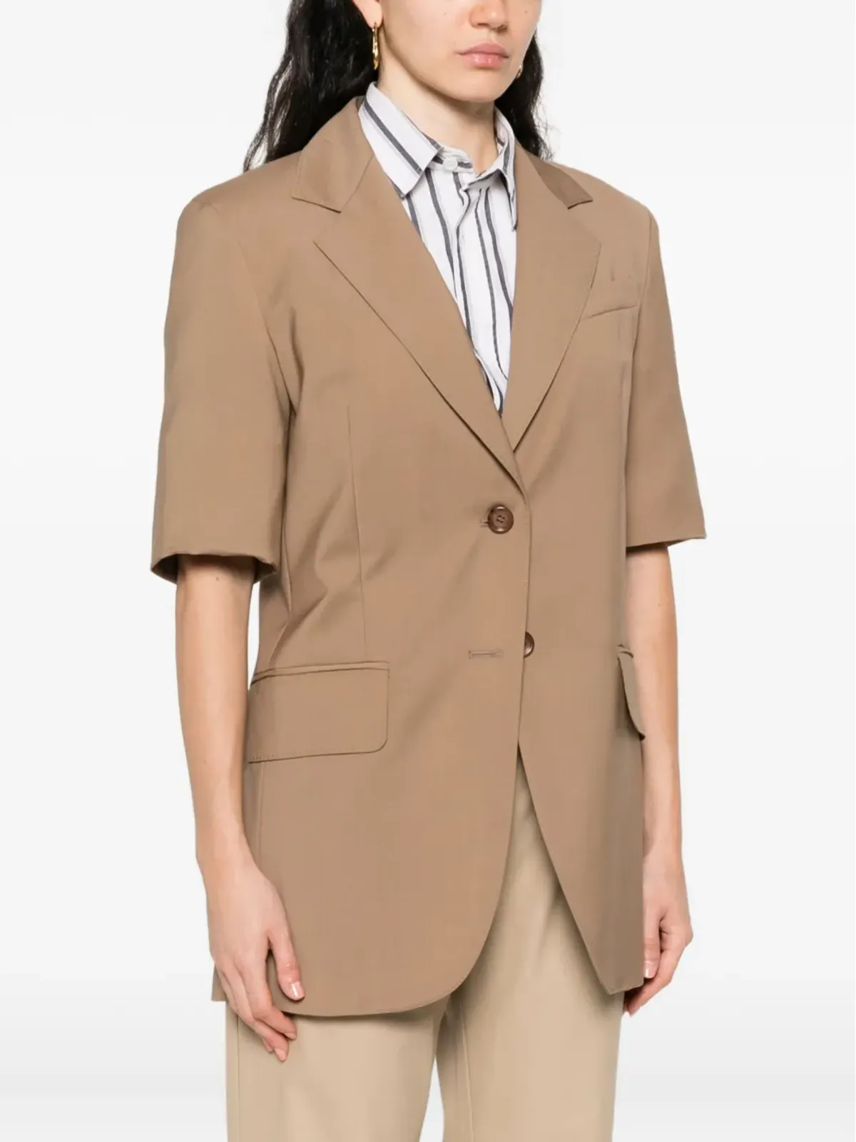 Max Mara OTTUSO 半袖ノッチドラペル ブレザー - 画像3