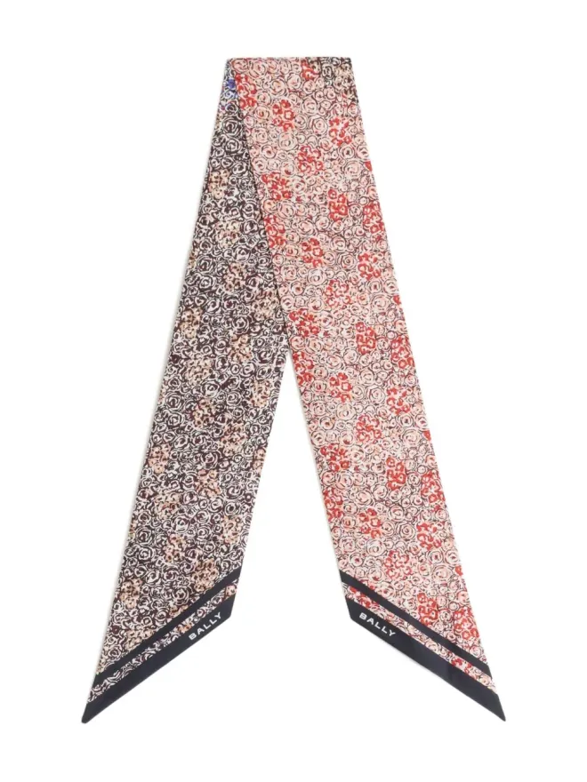 Bally Bally 花柄プリント シルク ネックボウの商品画像