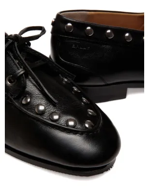 Bally プルーム スタッズ付きレザーボートシューズ - サムネイル5