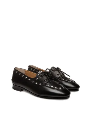 Bally プルーム スタッズ付きレザーボートシューズ - サムネイル2