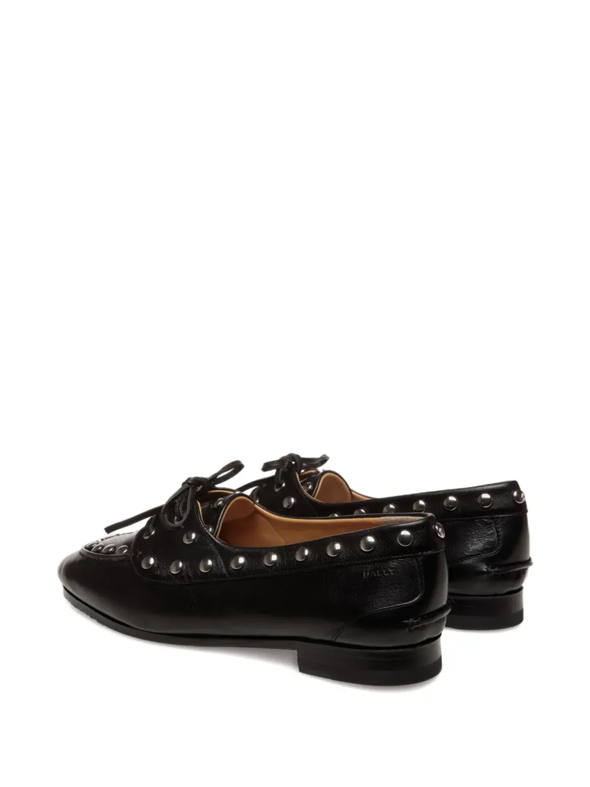 Bally プルーム スタッズ付きレザーボートシューズ - 画像3