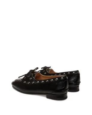 Bally プルーム スタッズ付きレザーボートシューズ - サムネイル3