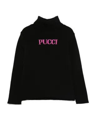 PUCCI Junior リブ編みハイネックセーター - サムネイル1