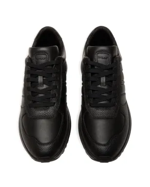 Bally Outline grained leather ribbon sneakers - Black - サムネイル3
