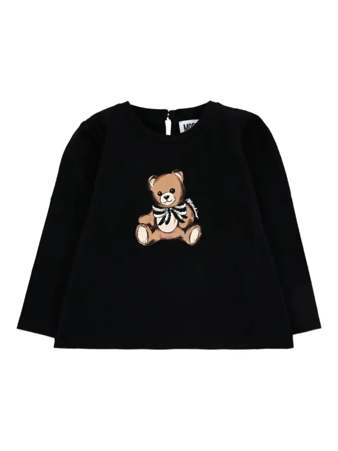 Moschino Kids Moschino Kids テディベア柄長袖Tシャツの商品画像
