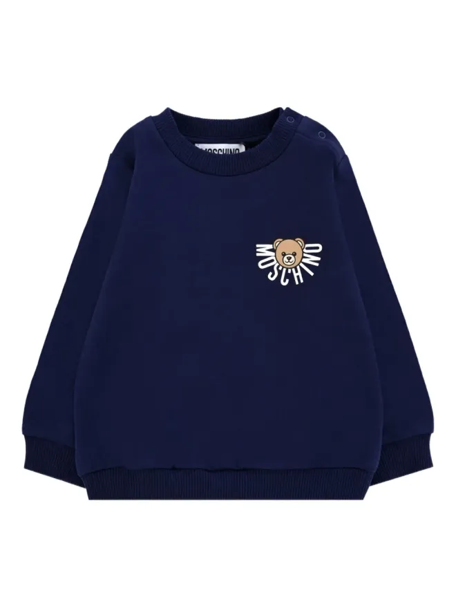 Moschino Kids Moschino Kids テディロゴ クルーネック スウェットの商品画像