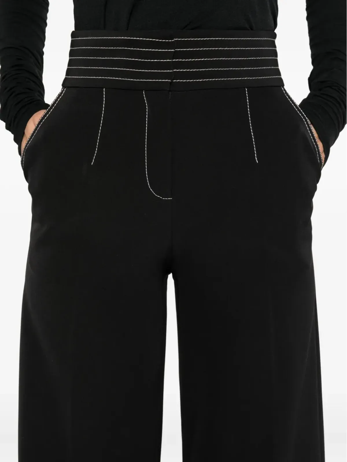 Karl Lagerfeld コントラストステッチングパンツ - 画像5