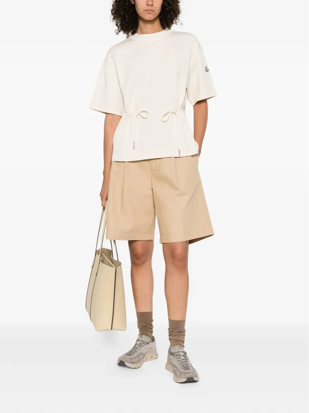 Moncler ドローストリングウエスト コットンTシャツ - 画像2