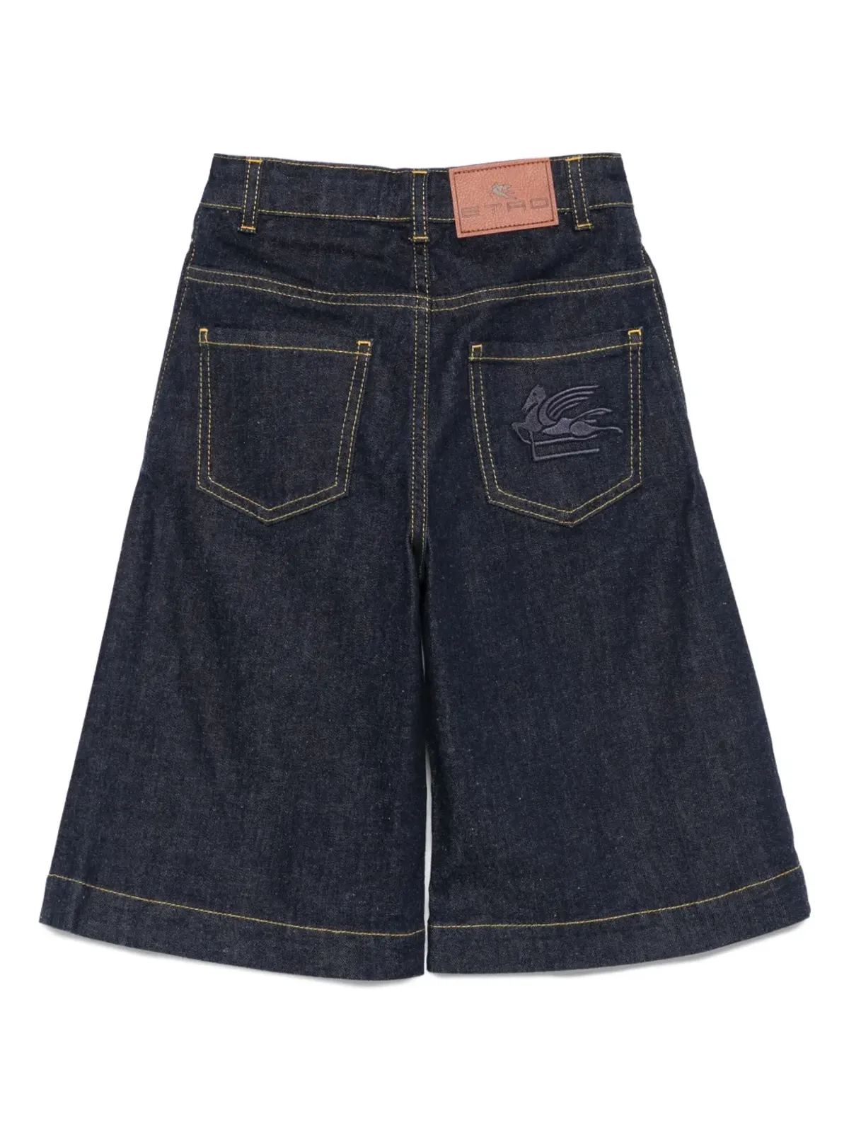 ETRO KIDS 刺繍ポケット付きデニムショーツ - 画像2
