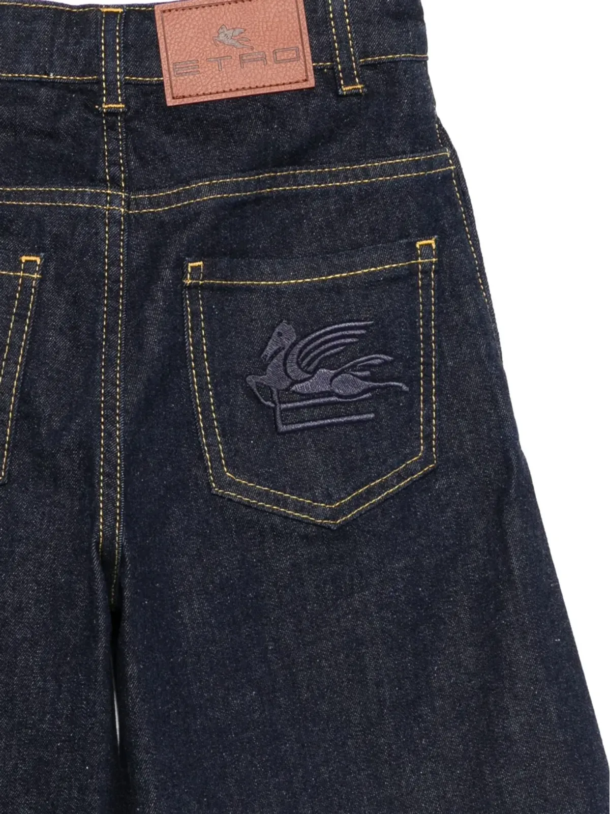 ETRO KIDS 刺繍ポケット付きデニムショーツ - 画像3