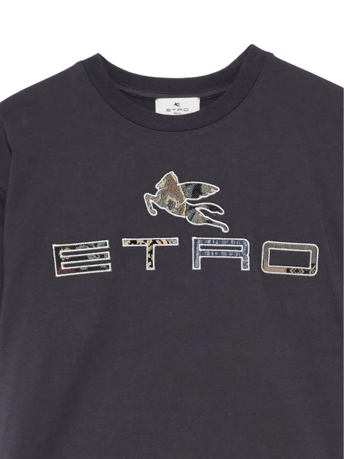 ETRO KIDS ペガサスモチーフ コットンTシャツ - 画像3