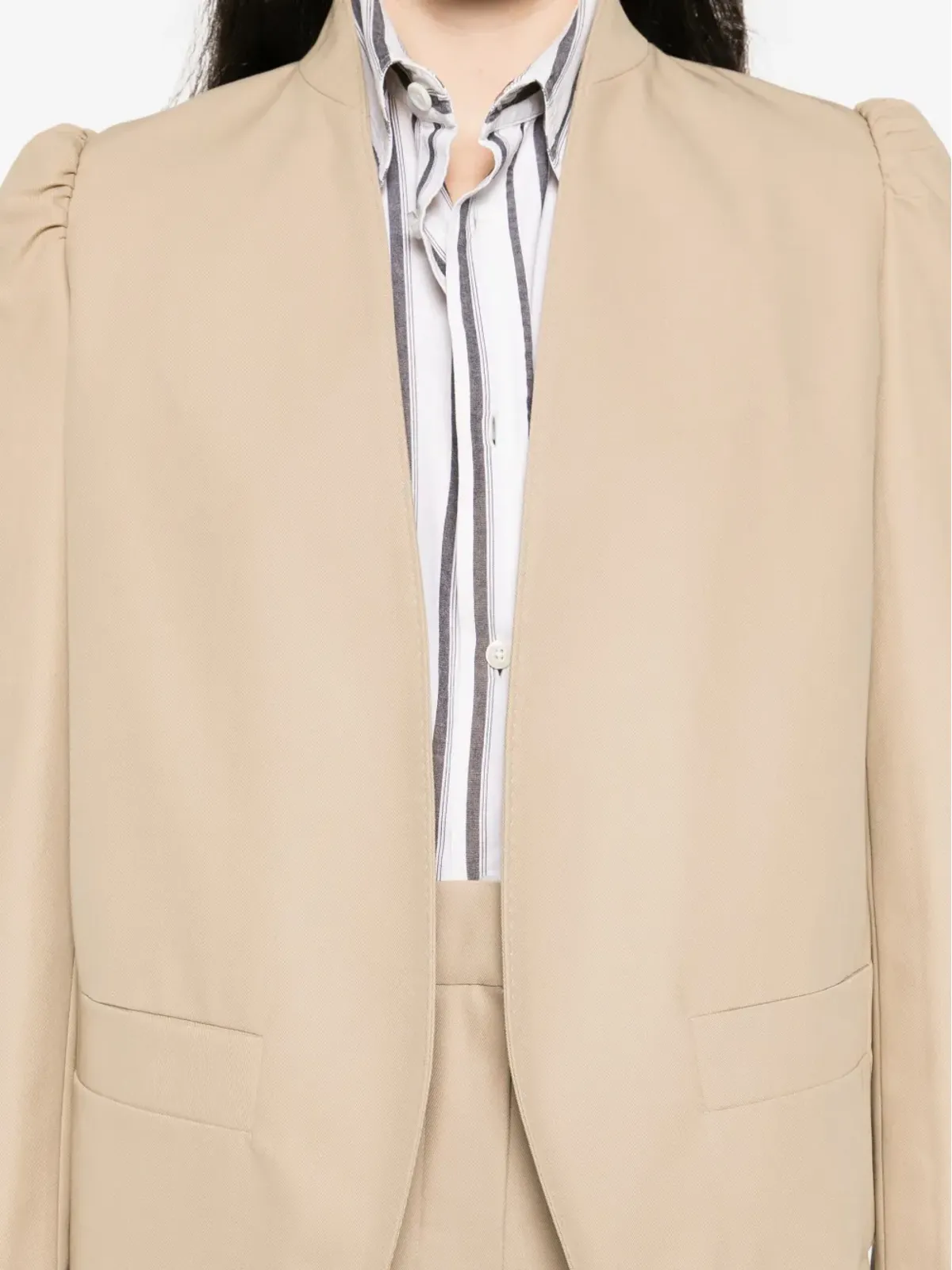 Max Mara PHEBE puff-sleeve open-front jacket - 画像5