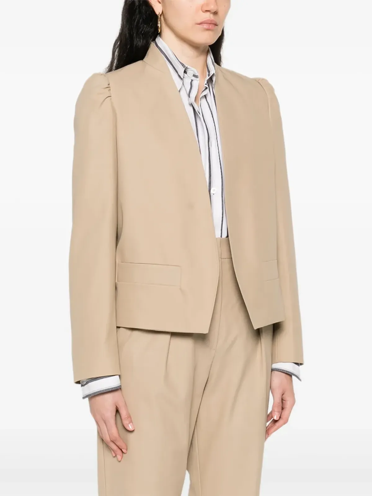 Max Mara PHEBE puff-sleeve open-front jacket - 画像3