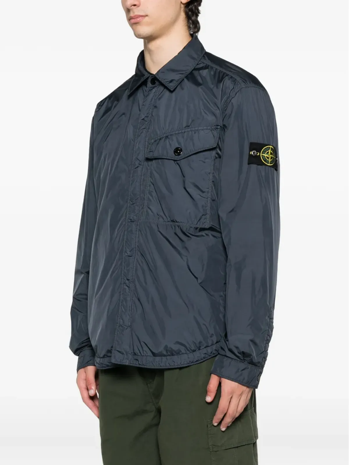 Stone Island ジップファスナー ポケット ジャケット - ブルー - 画像3