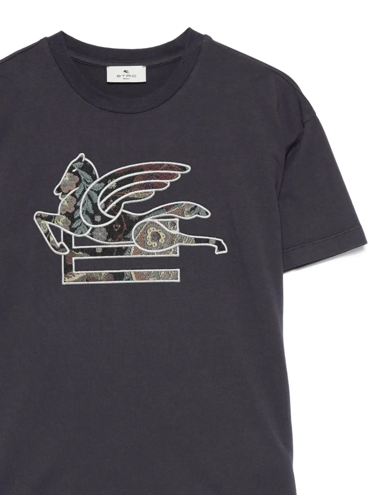 ETRO KIDS Pegasoエンブレム入り コットンTシャツ ブルー - 画像3