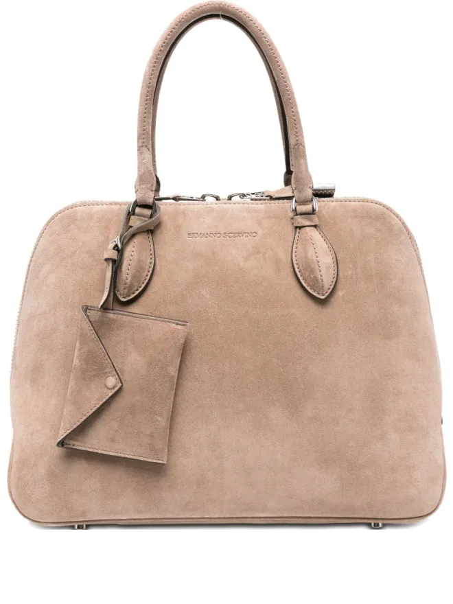 Ermanno Scervino Ermanno Scervino ジップファスナー付きスエード トートバッグの商品画像