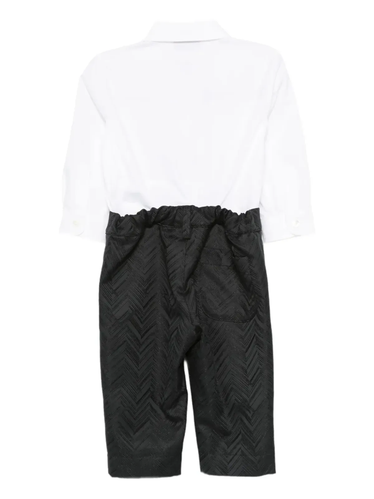 Missoni Kids ヘリンボーン柄 トラウザーズセット - ブラック - 画像2