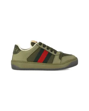 Gucci Kids ウェブストライプ レザー スニーカー - サムネイル2