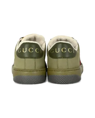 Gucci Kids ウェブストライプ レザー スニーカー - サムネイル3