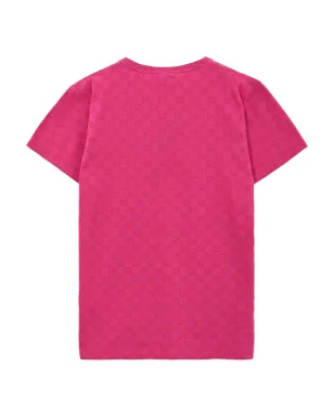 Gucci Kids GGパターン 半袖Tシャツ - ピンク - サムネイル2